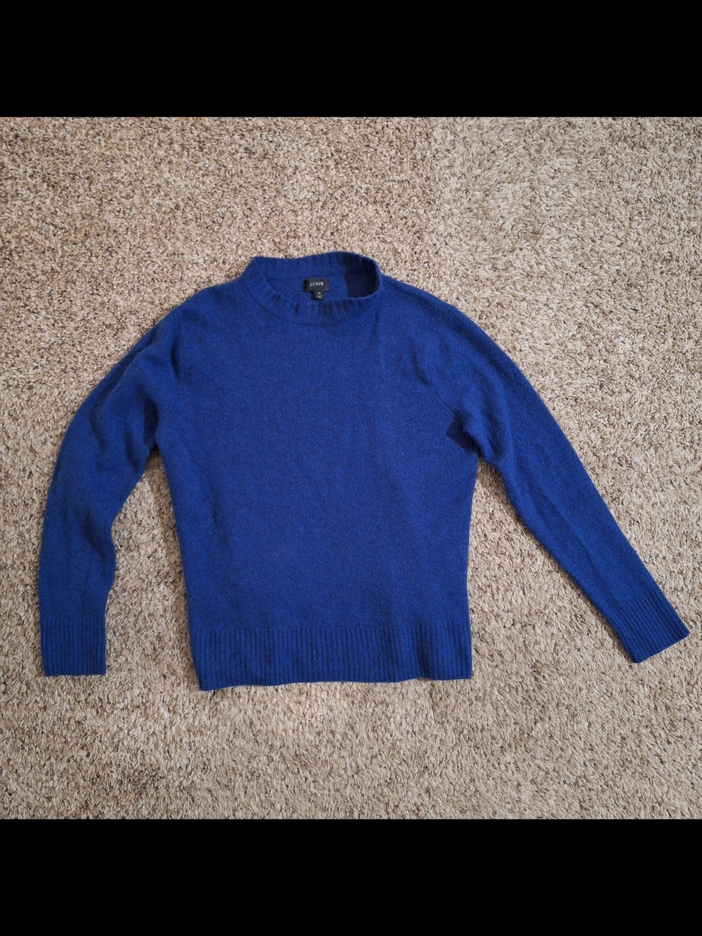 J. Crew Deep Ocean Blue Merino Wool Blend Sweater Size M